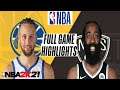 NBA2K21 MODDED FULL GAME HIGHLIGHTSWARRIORS vs NETS I November 16, 2021 I Regular Season