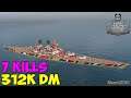 World of WarShips | Großer Kurfürst | 7 KILLS | 312K Damage - Replay Gameplay 1080p 60 fps