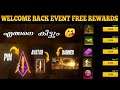 Free Fire Welcome Back Event Malayalam || Free Bundle, Free Gun Skin, Low Diamond Offer || Gwmbro