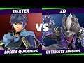 Smash Ultimate Tournament - Dexter (Marth) Vs. ZD (Wolf) S@X 338 SSBU Losers Quarters