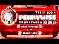 THE BEST LEVELS OF PENNYWISE "IT" IN GEOMETRY DASH !!!