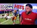 The SOCCER FAN Reacts to COLLEGE FOOTBALL BIGGEST HITS  ||  REACTION