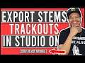 How To Export Stems / Tracks In Studio One 5 (With Or Without Effects) Studio One Export Tutorial