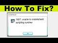 How To Fix "1607 Unable To Install Installshield Scripting Runtime" Error in Windows 7/8/10