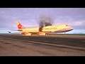 Plane Crash Hong Kong HD | China Airlines 747-400 | Engine Fire / Broken Landing Gear