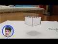 HOW TO DRAW CUBE 3D FLOATING STEP BY STEP | Drawing Tech