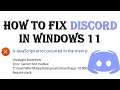 How to Fix Discord (JavaScript Error or Grey Screen) in Windows 11