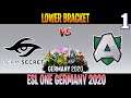 Secret vs Alliance Game 1 | Bo3 | Lower Bracket ESL ONE Germany 2020 | DOTA 2 LIVE