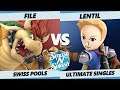SNS5 SSBU - File (Bowser) Vs. Lentil (Mii Sword) Smash Ultimate Tournament Pools
