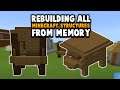 Building Every Minecraft Structure... From Memory Alone