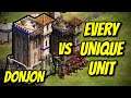 DONJON vs EVERY UNIQUE UNIT | AoE II: Definitive Edition