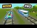 NOOB vs PRO Drag Racing with Trains!! (Scrap Mechanic Gameplay)