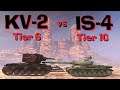 WOT Blitz Can KV-2 with 152mm Derp Kill an IS-4?