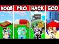 Minecraft NOOB vs PRO vs HACKER vs GOD BED HOUSE BUILD CHALLENGE in Minecraft !AVM SHORTS Animation