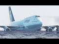 X-Plane 11 - Boeing 747 Water Crash Landing (HD)