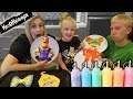 3 COLOR PANCAKE ART CHALLENGE!! Hello Neighbor, Spongebob, and Jojo Siwa Bows!!