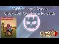 Clash of Clans - April Season - Clockwork Warden & Rewards FREE!!!* - Review -