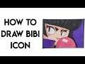 How to draw Bibi Icon - Brawl Stars Step by Step