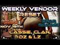 The Division 2 Vendor Reset Cassie Mendoza Reset, Clan Vendor Reset, DZ Vendor Reset 13% AR Damage