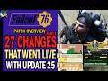 27 Changes Live With Update 25 That You Probably Missed | Part 1 | Fallout 76 Patch Overview