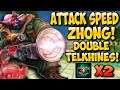 ATTACK SPEED ZHONG WITH DOUBLE TELKHINES IS CRAZY DPS! - Masters Ranked Duel - SMITE