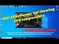 How to fix MSI Afterburner not showing CPU temperature