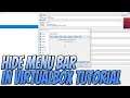 How To Hide PopUp Menu Bar In VirtualBox Tutorial