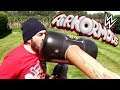 I GOT HIT IN THE FACE!!! WWE Airnormous Inflatable Big Bash Wrestling Accessories