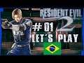 Let´s Play Resident Evil 2 Dublado e Legendado em PT-BR - Leon B #01 - O outro lado do enredo !