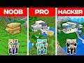 Minecraft NOOB vs PRO vs HACKER: FAMILY MODERN HOUSE BUILD CHALLENGE in Minecraft (Animation)