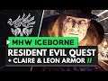 Monster Hunter World Iceborne | Resident Evil Claire & Leon Armor Sets + Zombie Quest!
