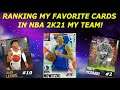 RANKING MY FAVORITE CARDS IN EVERY TIER IN NBA 2K21 MY TEAM! THESE CARDS ARE THE GOATS IN MY OPINION