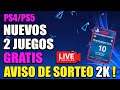YA!!! NUEVOS 2 JUEGOS GRATIS PARA PS4/PS5 DEMOS + AVISO DE SORTEO TARGETAS PSN 2K SUSCRIPTORES
