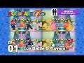 Mario Party 7 SS5 Buddy Minigame EP 01 - Ice Battle 8 Players Mario,Peach,Wario,Yoshi