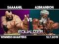 saaaahil (Zangief/Karin) vs a2brandon (Dhalsim) | SFV Winners Quarters | Equalizer 1