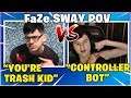 FaZe SWAY *POV* of BUGHA & CLIX *EMBARRASSING* His Squad in 3v3 WAGER!