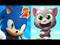 Talking Tom Gold Run Vs. Sonic Dash 2: Sonic Boom (iOS Games)
