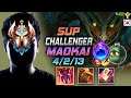 Challenger Maokai Support vs Amumu - 챌린저 서폿 마오카이 템트리 룬 제국 유성 マオカイ Маокай 扭曲树精 茂凱 - KR 11.20