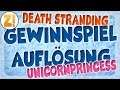 GEWINNSPIELAUFLÖSUNG! DEATH STRANDING / UNICORN PRINCESS