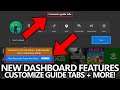 New Xbox Dashboard Features - Customize Guide Tabs + Direct Game Information for Friends
