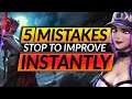 5 Ranked MISTAKES EVERYONE Makes - STOP and INSTANTLY IMPROVE - LoL Pro Tips and Tricks Guide