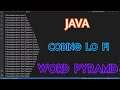 Lo Fi Coding ASMR | Word pyramid printing code in Java. keyboard noises, indoor voice