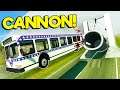 MASSIVE CANNON MAKES BUS FLY! - BeamNG Multiplayer Mod