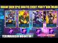 DRAW GRATIS SKIN EPIC LIMITED EVENT PARTY BOX MOBILE LEGENDS 2021