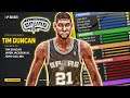 NBA 2K21 NEXT GEN TIM DUNCAN BUILD - 2-WAY 3-LEVEL SCORER DEMIGOD!