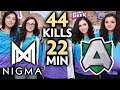 NIGMA vs ALLIANCE — 44 KILLS in 22 min TOTAL DOMINATION
