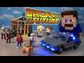 Back To The Future Playmobil Toys Playset! Light Up DeLorean, Figures, Games, Clock Tower & Funko!
