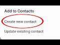 How to Save Contact On Android