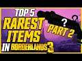 THE RAREST ITEM IN BORDERLANDS 3! (Less Than .01% Chance!) // Top 5 Rarest Items Part 2!