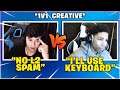 BUGHA VS UNKNOWNXARMY 1V1 Creative Build Fight!